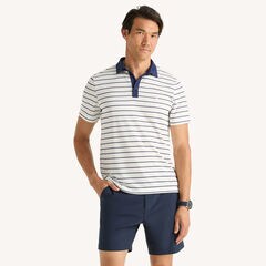 Navtech Striped Polo,Sail White,large