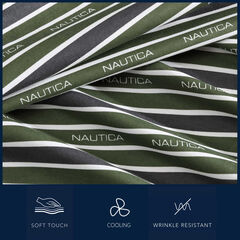 Varadero Typeface Green Twin XL Sheet Set,Fin Green,large