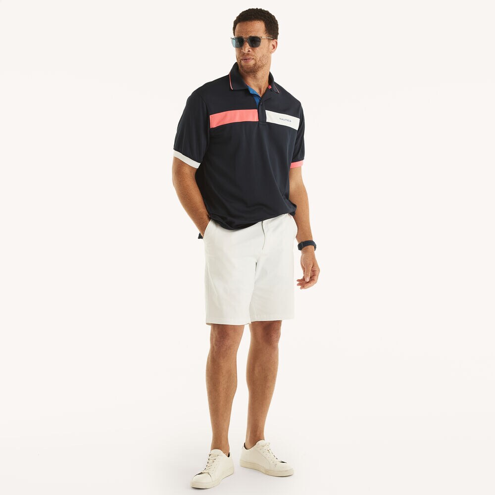 Big & Tall Navtech Classic Fit Colorblock Polo,Stellar Blue Heather,large