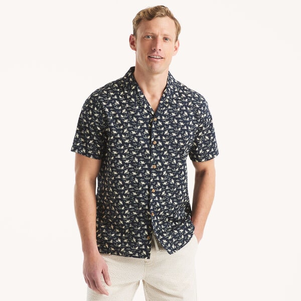 JAWS x Nautica Printed Short-Sleeve Camp Shirt