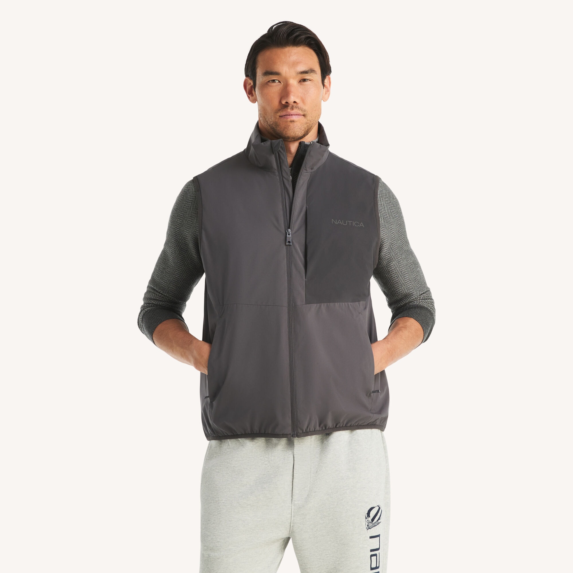 Packable Softshell Performance Vest,Grey Carbon,large