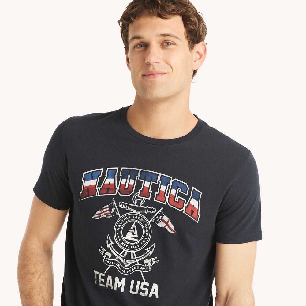 Team USA Graphic T-Shirt,Stellar Blue Heather,large