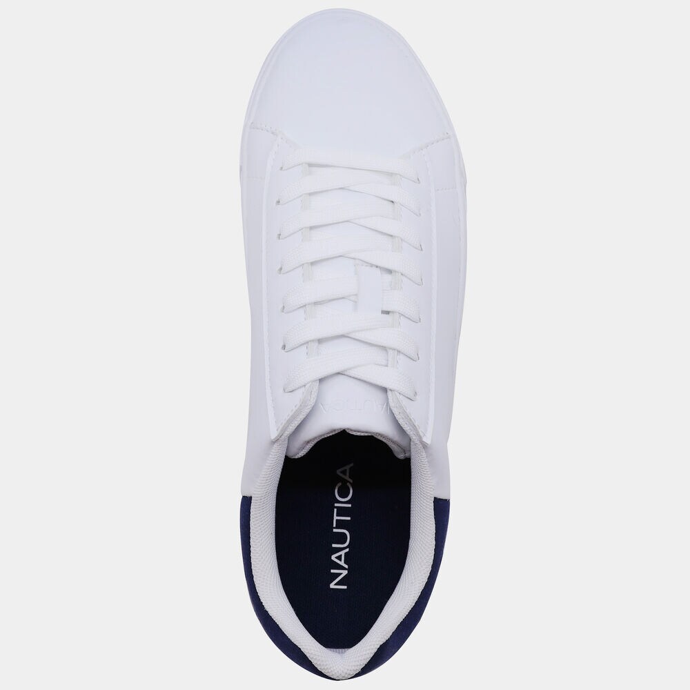 TWO-TONE LOGO SNEAKER,Navy,large