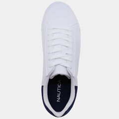 TWO-TONE LOGO SNEAKER,Navy,large
