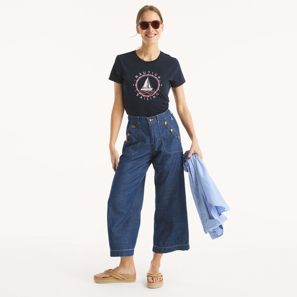 Heritage Sailboat Studded Graphic T-Shirt