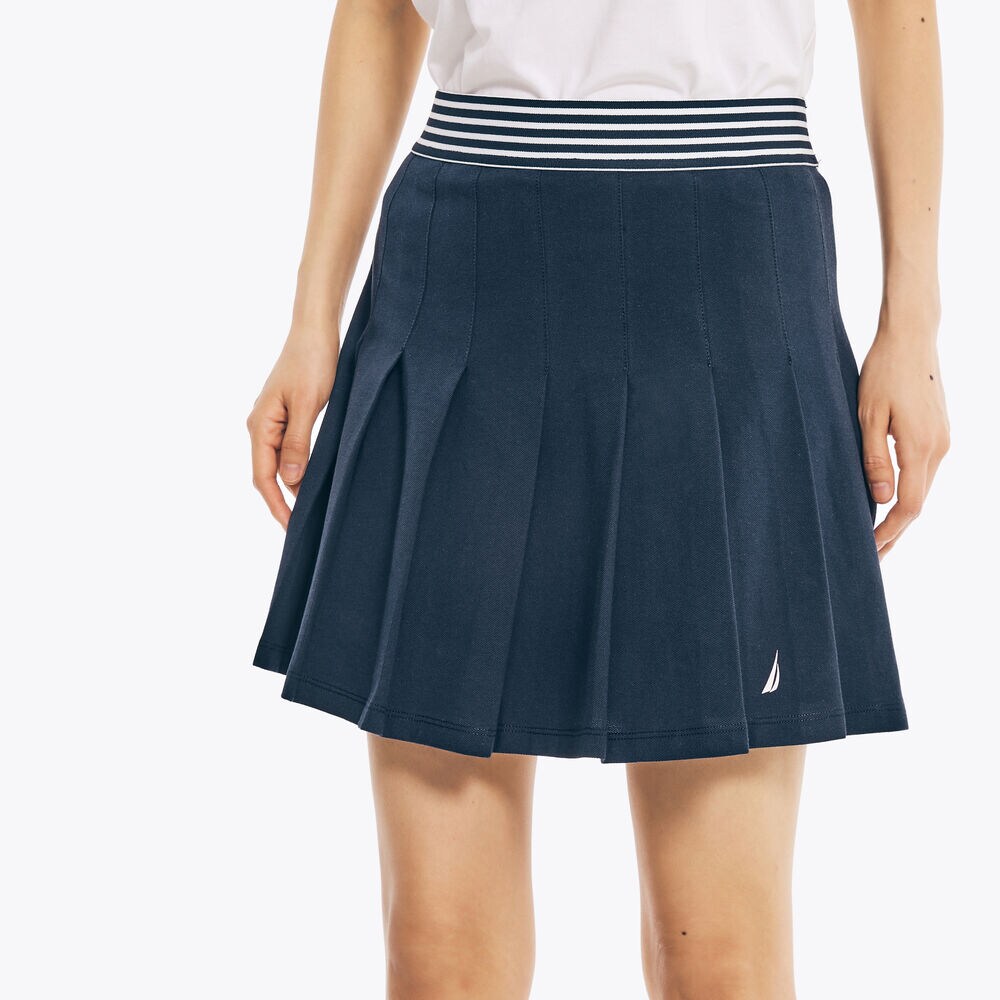 PLEATED TENNIS SKORT,Stellar Blue Heather,large
