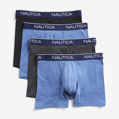 HEATHERED LOGO BOXER BRIEFS, 4-PACK,Charcoal,large