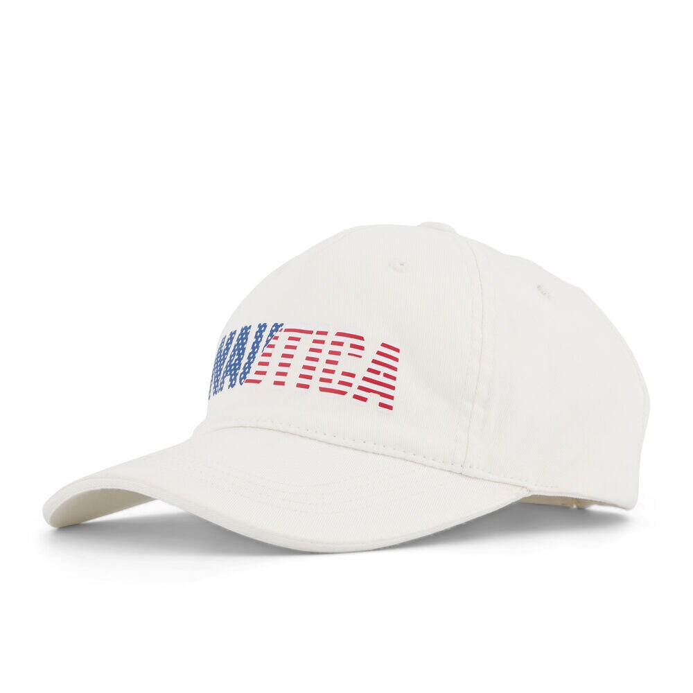 BOYS' AMERICANA CANVAS HAT,Antique White Wash,large