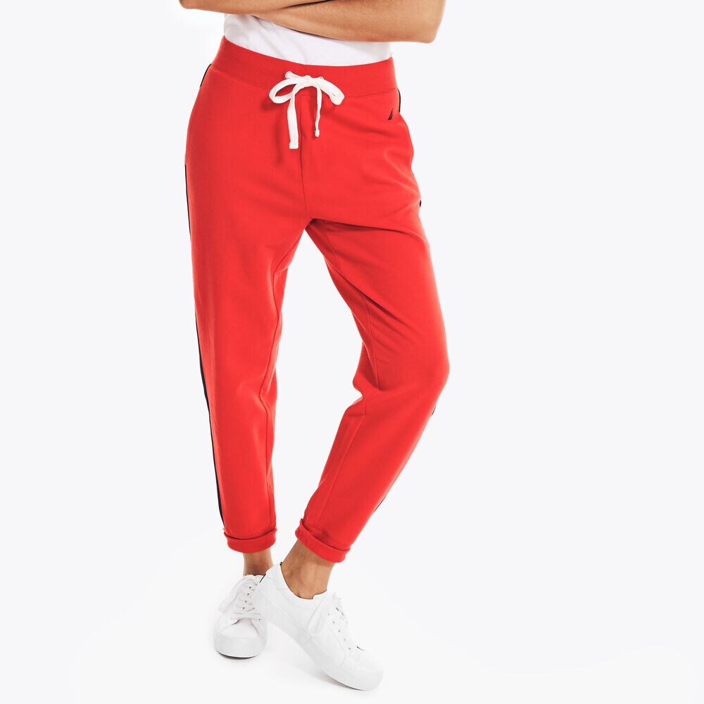 COLORBLOCK STRETCH-FLEECE JOGGER,Tomales Red,large