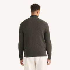 Big & Tall Textured Quarter-Zip Sweater,Charcoal Heather,large