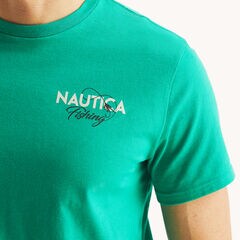 Less Work More Fishing Graphic T-Shirt,Dark Dill,large