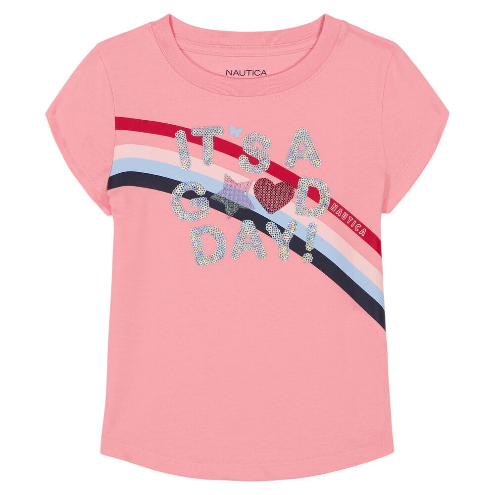 Little Girls' It's A Good Day T-Shirt (4-6X),Purple,large