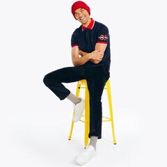 Classic Fit Polo,Stellar Blue Heather,large