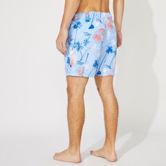 6" ISLAND PRINT SWIM SHORT,Azure Blue,large