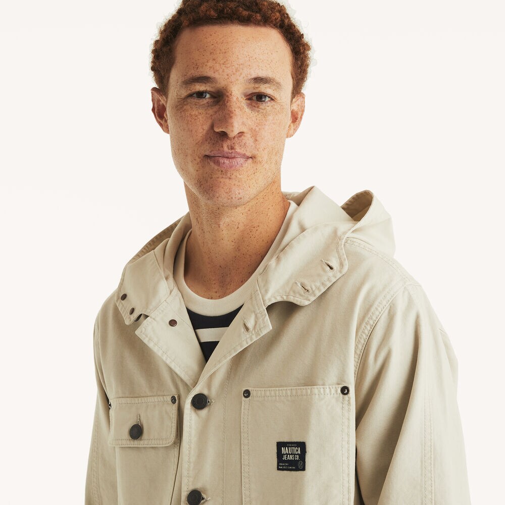 Nautica Jeans Co. Chore Jacket,Cement,large