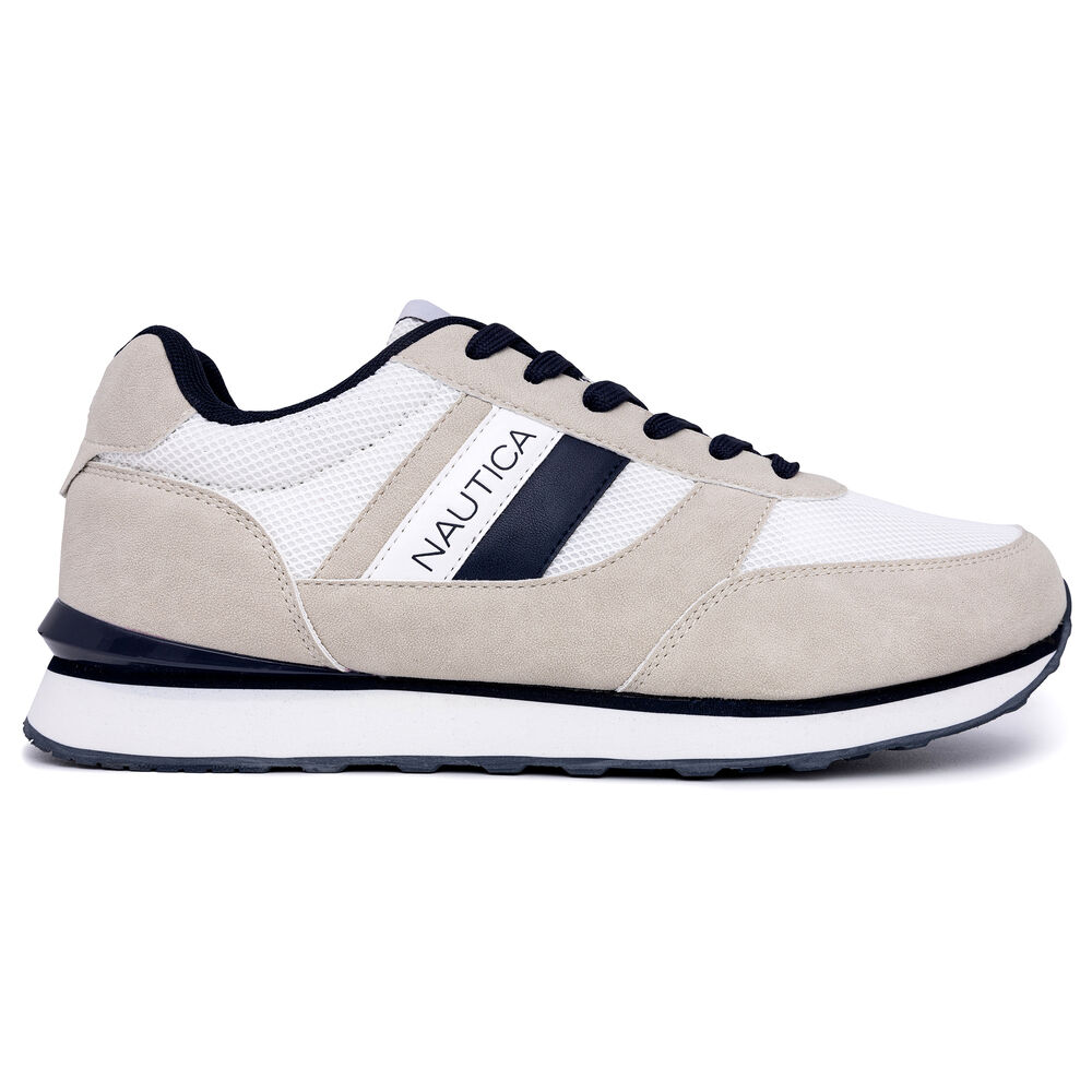 Logo Lace-Up Sneaker,Antique White Wash,large