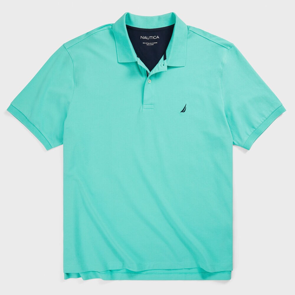 BIG & TALL STRETCH MESH POLO,Mint Spring,large