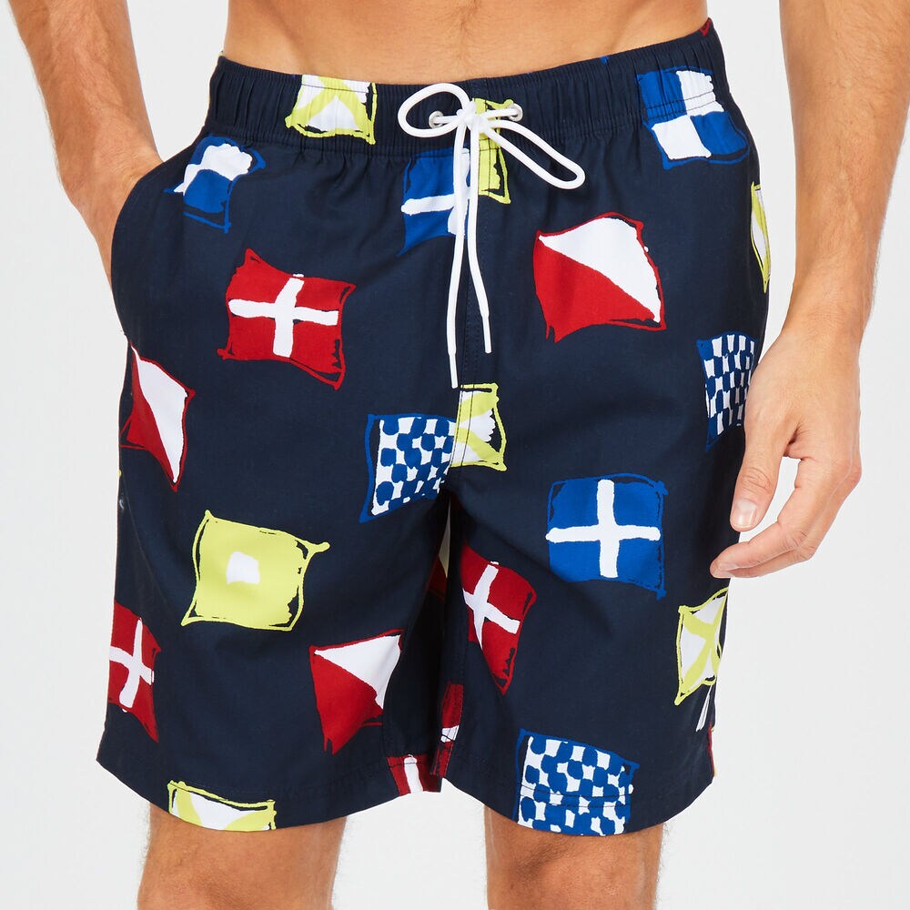 Heritage Flag Swim Trunks,Navy,large