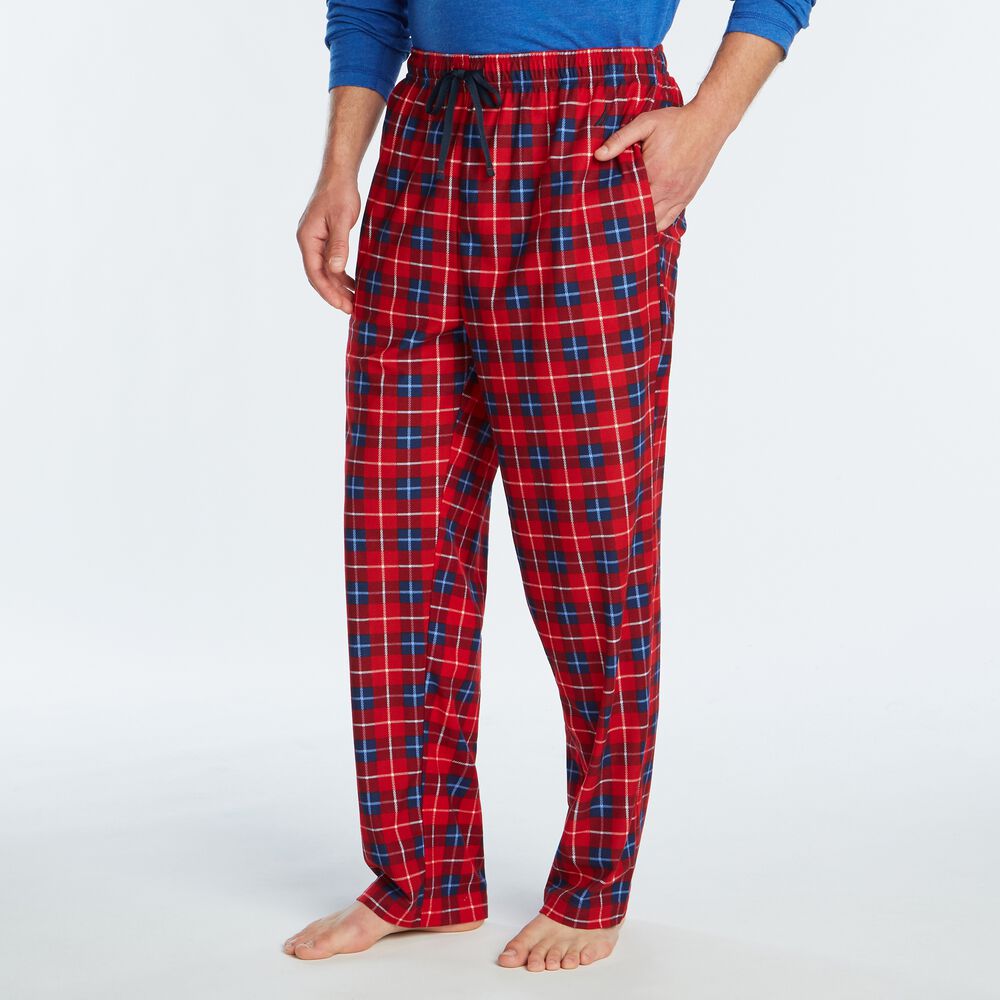 PLAID FLEECE SLEEP PANT,Nautica Red,large