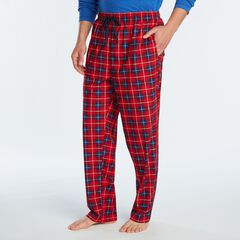 PLAID FLEECE SLEEP PANT,Nautica Red,large