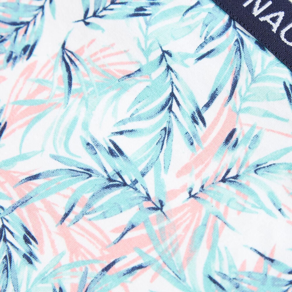 PALM TREE PRINT LOGO BOYSHORT, 3-PACK,Grey Heather,large