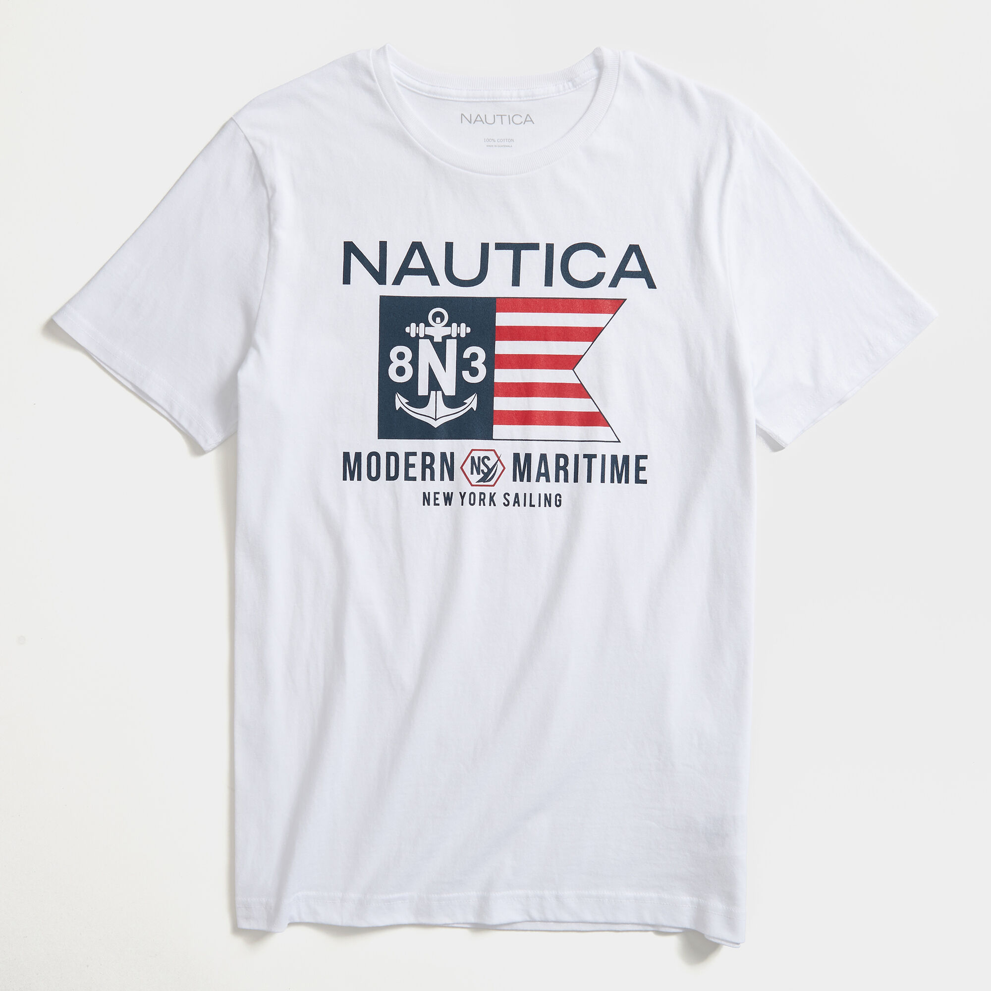 MARITIME GRAPHIC T-SHIRT,Bright White,large