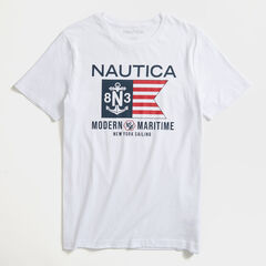 MARITIME GRAPHIC T-SHIRT,Bright White,large