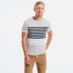 STRIPE BRAND ICON T-SHIRT,Grey Heather,large