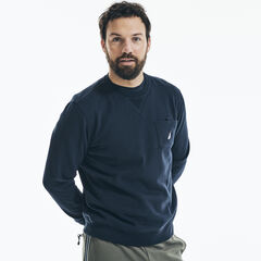 UTILITY POCKET SWEATSHIRT,Navy,large