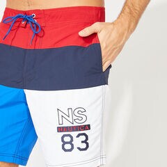 8" NS-83 COLORBLOCK SWIM QUICK-DRY SWIM,Nautica Red,large