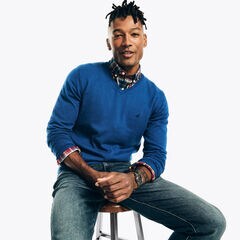 Navtech V-Neck Deck Sweater,Limoges,large