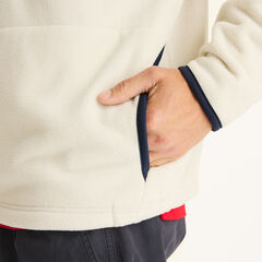 Nautex Fleece Mock-Neck Pullover,Nautica Stone,large