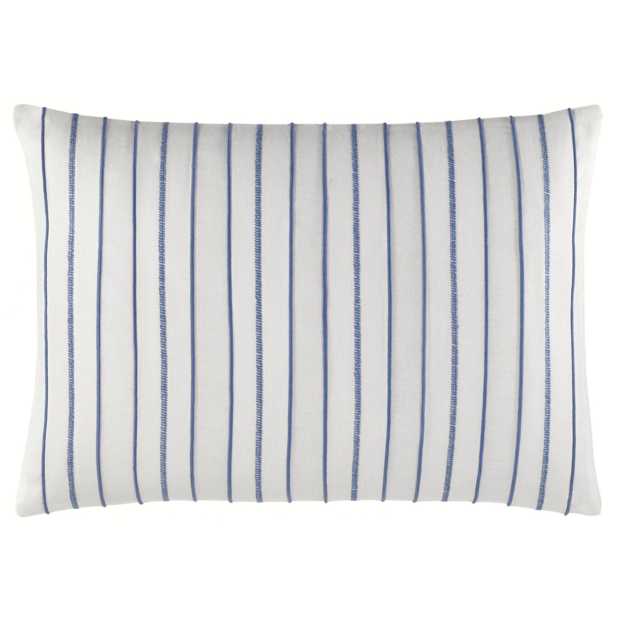 Trawler Striped Throw Pillow,Bright White,large