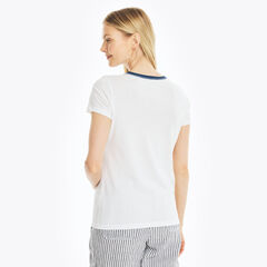 SUSTAINABLY CRAFTED AMERICANA GRAPHIC T-SHIRT,Bright White,large