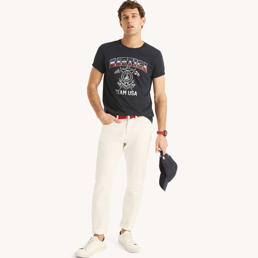 Team USA Graphic T-Shirt,Stellar Blue Heather,large