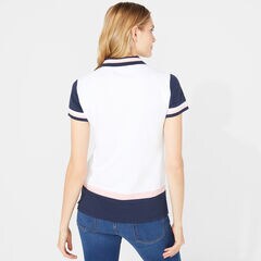 CLASSIC FIT COLORBLOCK POLO,Bright White,large