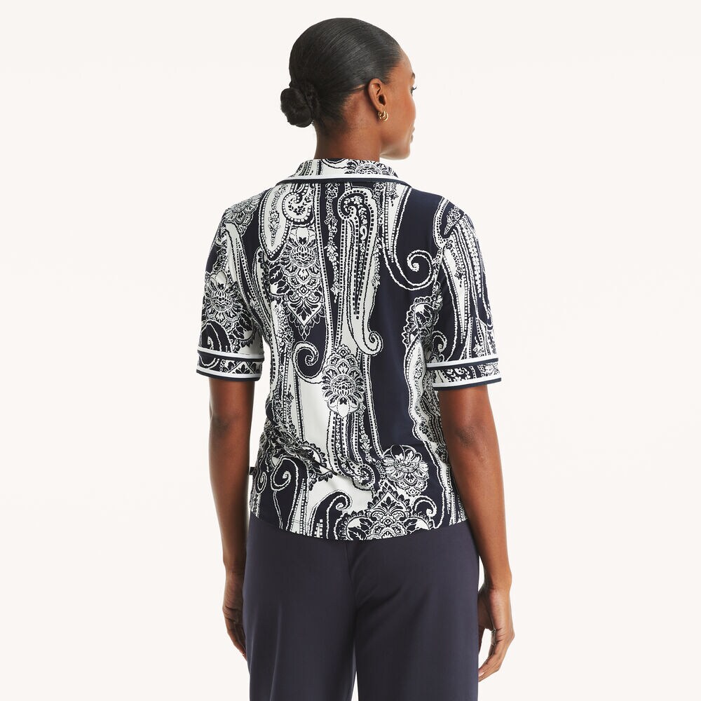 Soft Touch Printed Polo,Sail White,large