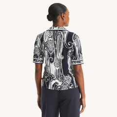 Soft Touch Printed Polo,Sail White,large