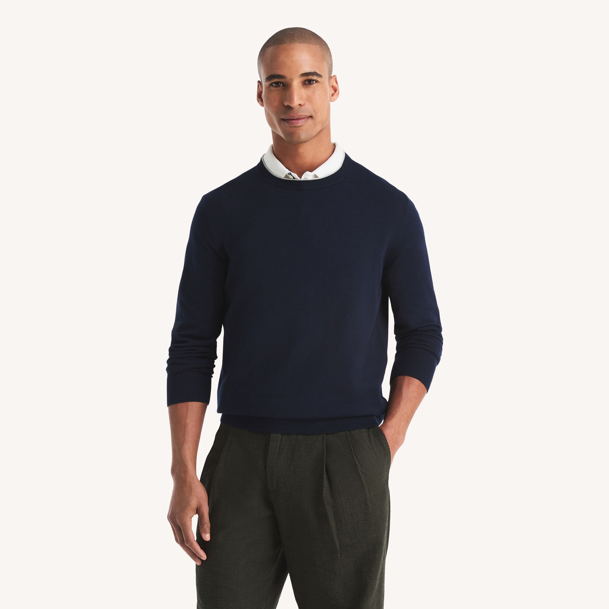 Performance Crewneck Sweater,Stellar Blue Heather,large