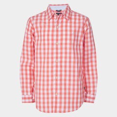 BOYS' SKYLAR GINGHAM WOVEN SHIRT (8-20),Indian Summer,large