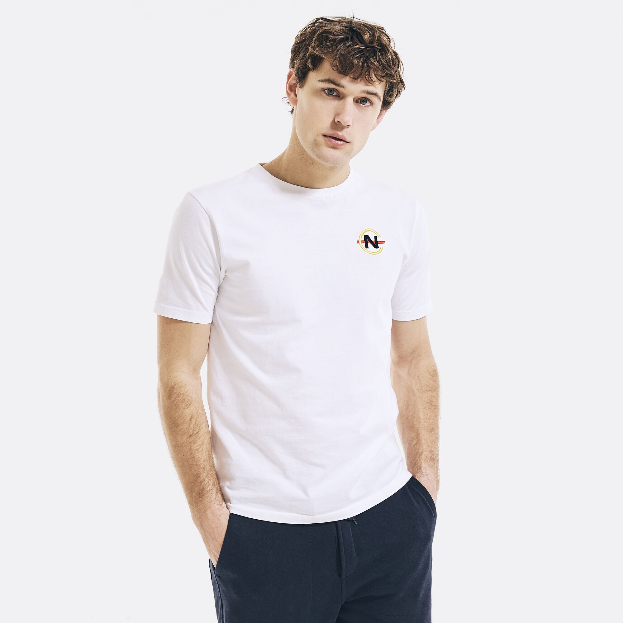 COMPETITION EMBROIDERED GRAPHIC T-SHIRT,Bright White,large