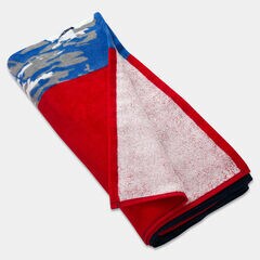 SAILBOAT LOGO PRINT BEACH TOWEL,Nautica Red,large