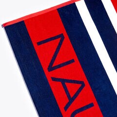 STRIPED LOGO JACQUARD BEACH TOWEL,Cardinal,large