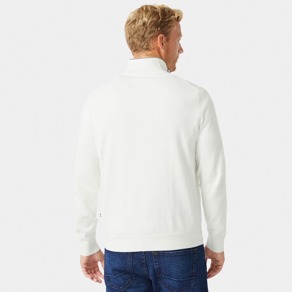NAVTECH QUARTER-ZIP SWEATER,Marshmallow,large