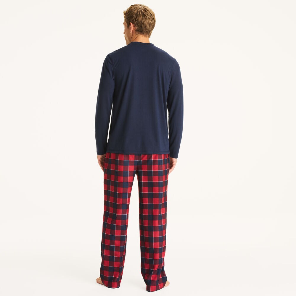 Men's Family Plaid Pajama Set,Lure Red,large