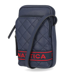 QUILTED PHONE CROSSBODY BAG,Workshirt Blue,large
