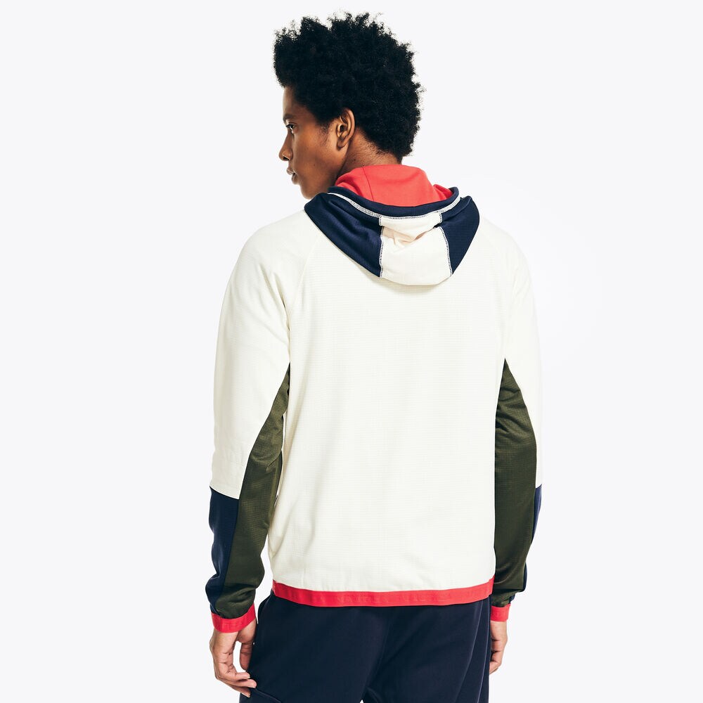 FLEECE PULLOVER HOODIE,Sail Cream,large