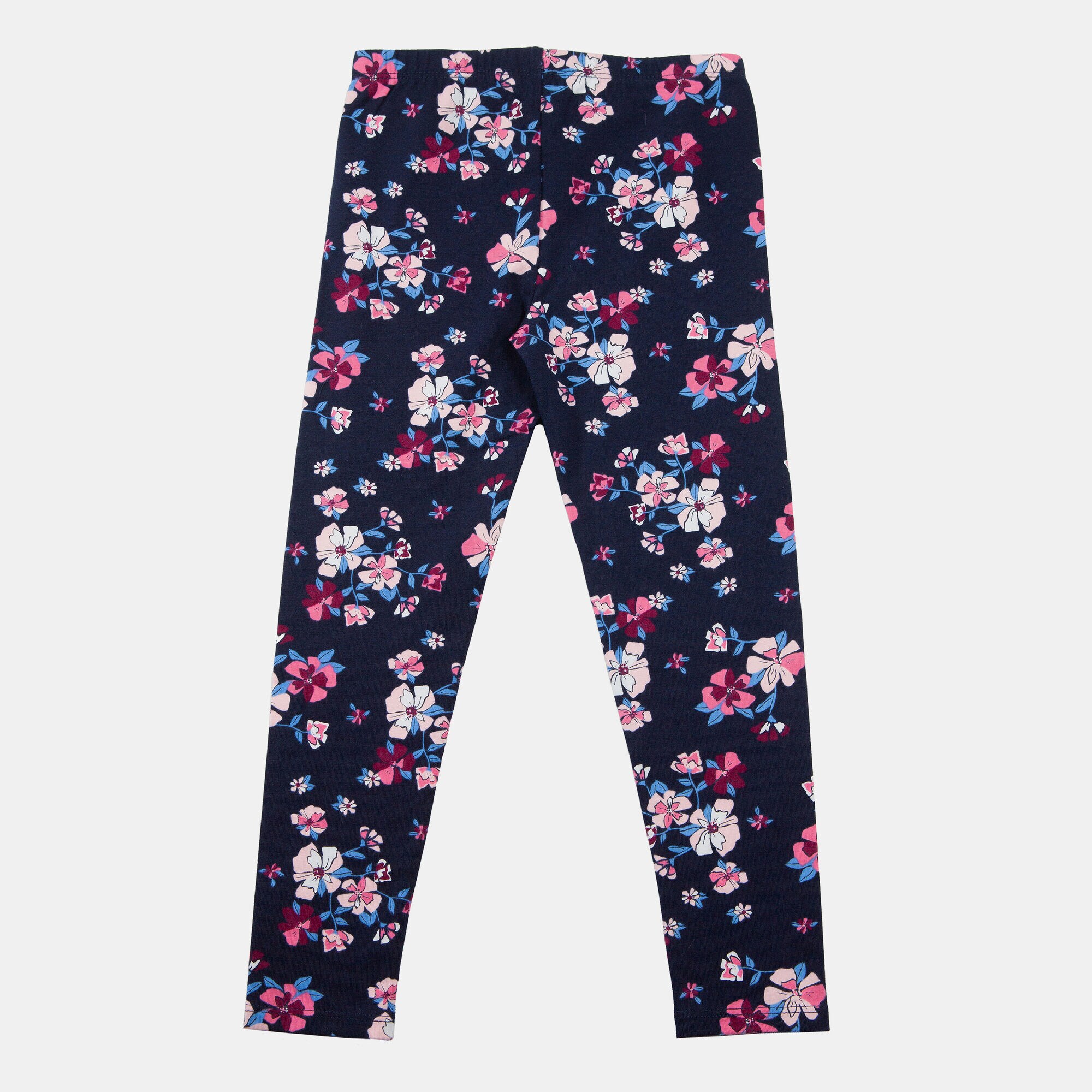 GIRLS' MINI FLORAL PRINT LEGGING (8-20),Navy,large