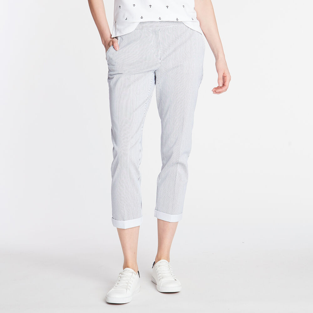 CLASSIC FIT CHINO PANT IN STRIPE,Bright White,large