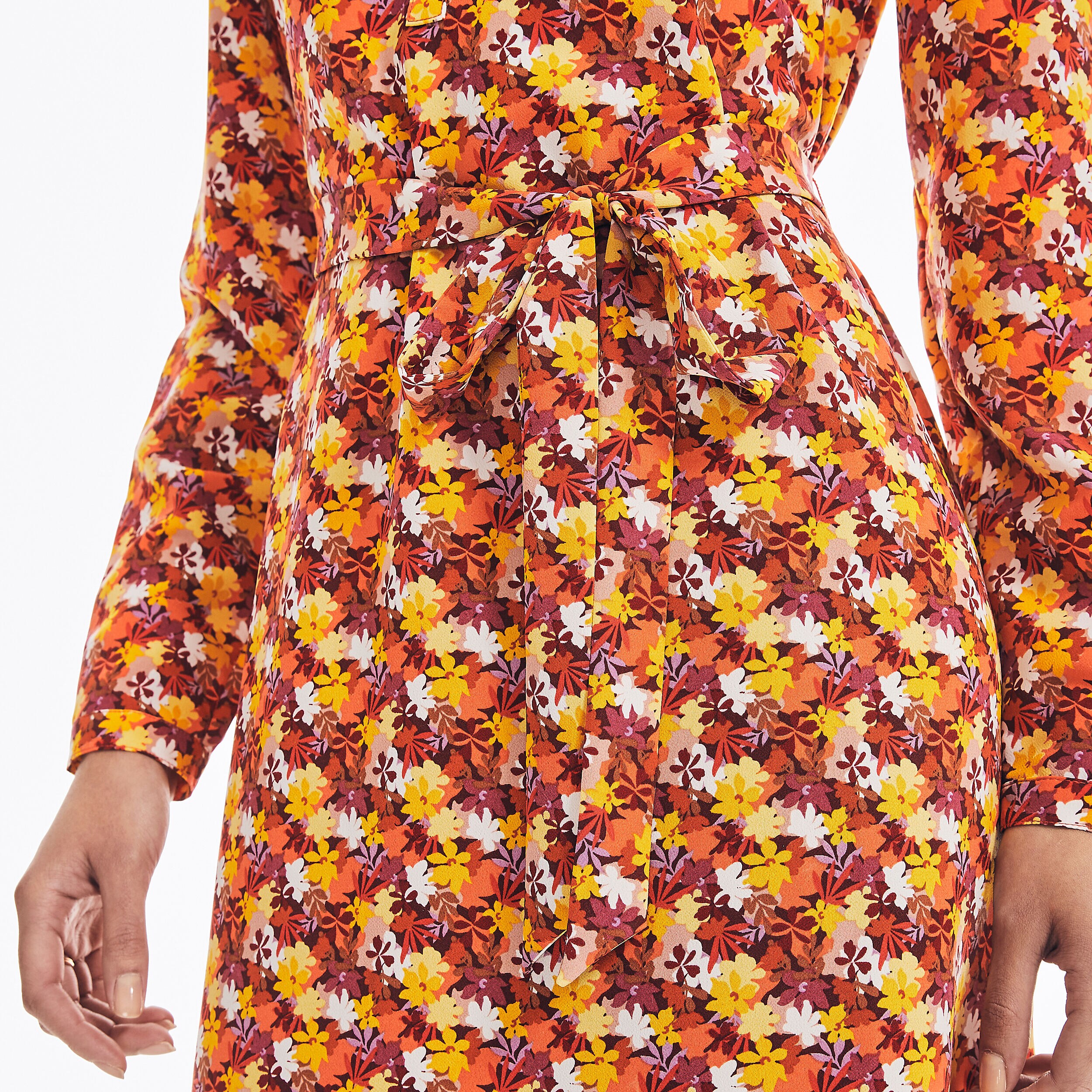 FLORAL BELTED SHIRT DRESS | Nautica